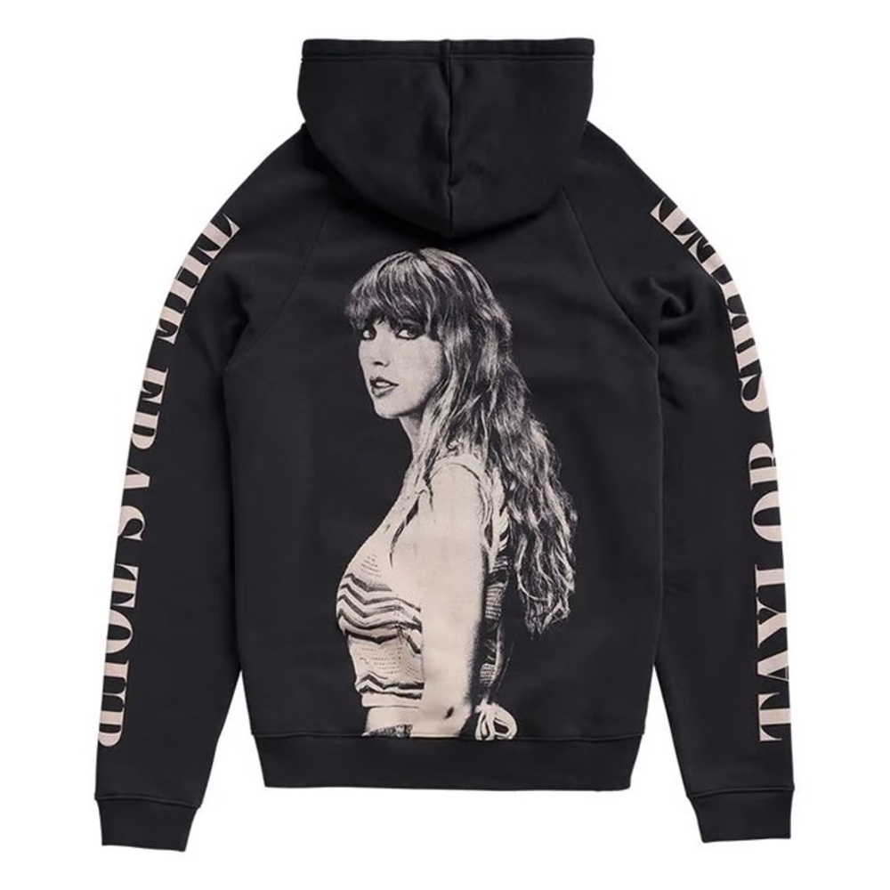 Taylor Swift Eras Tour Black Hoodie Graphic Back Print Concert Merch